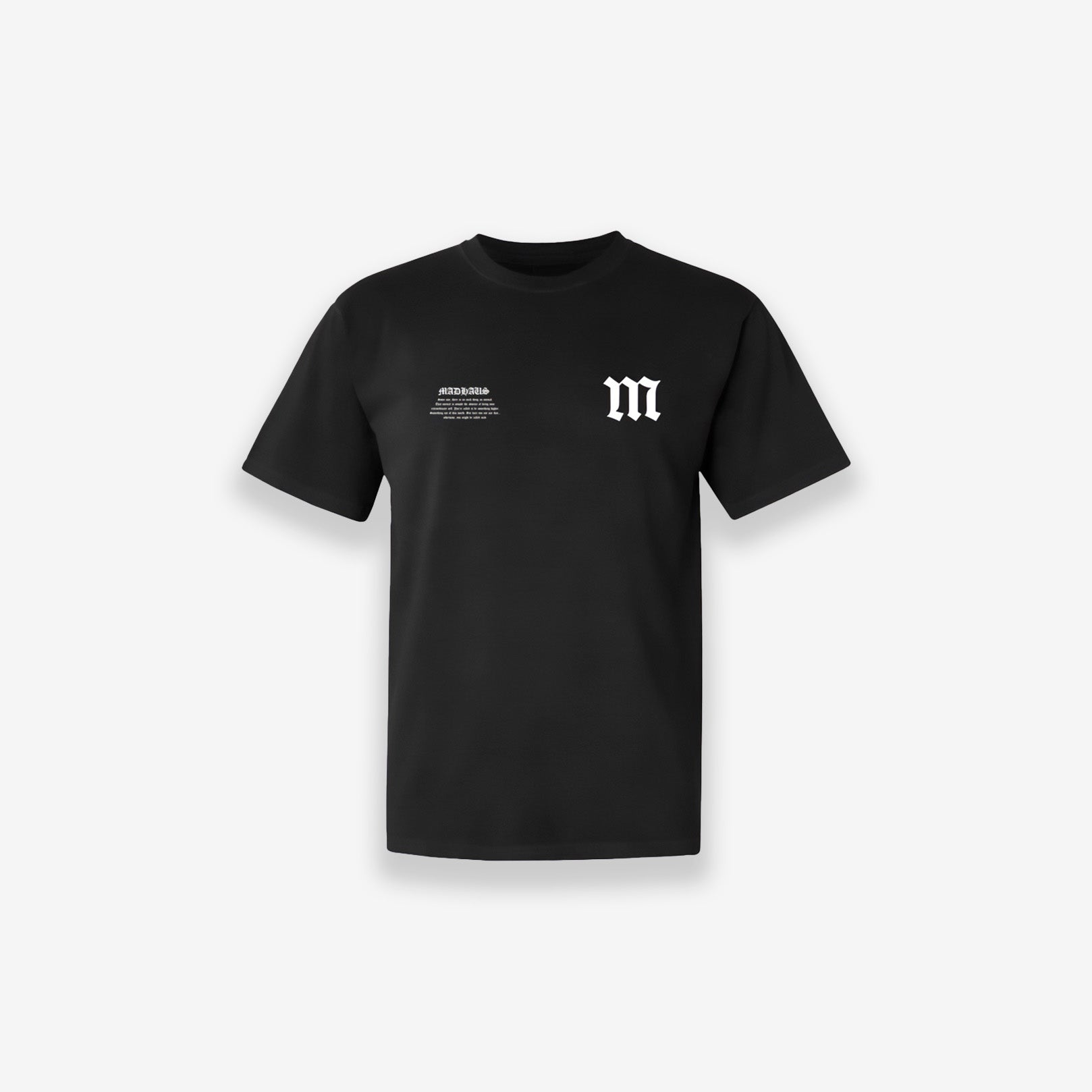 MadHaus Blackletter Oversized Graphic T-Shirt Black