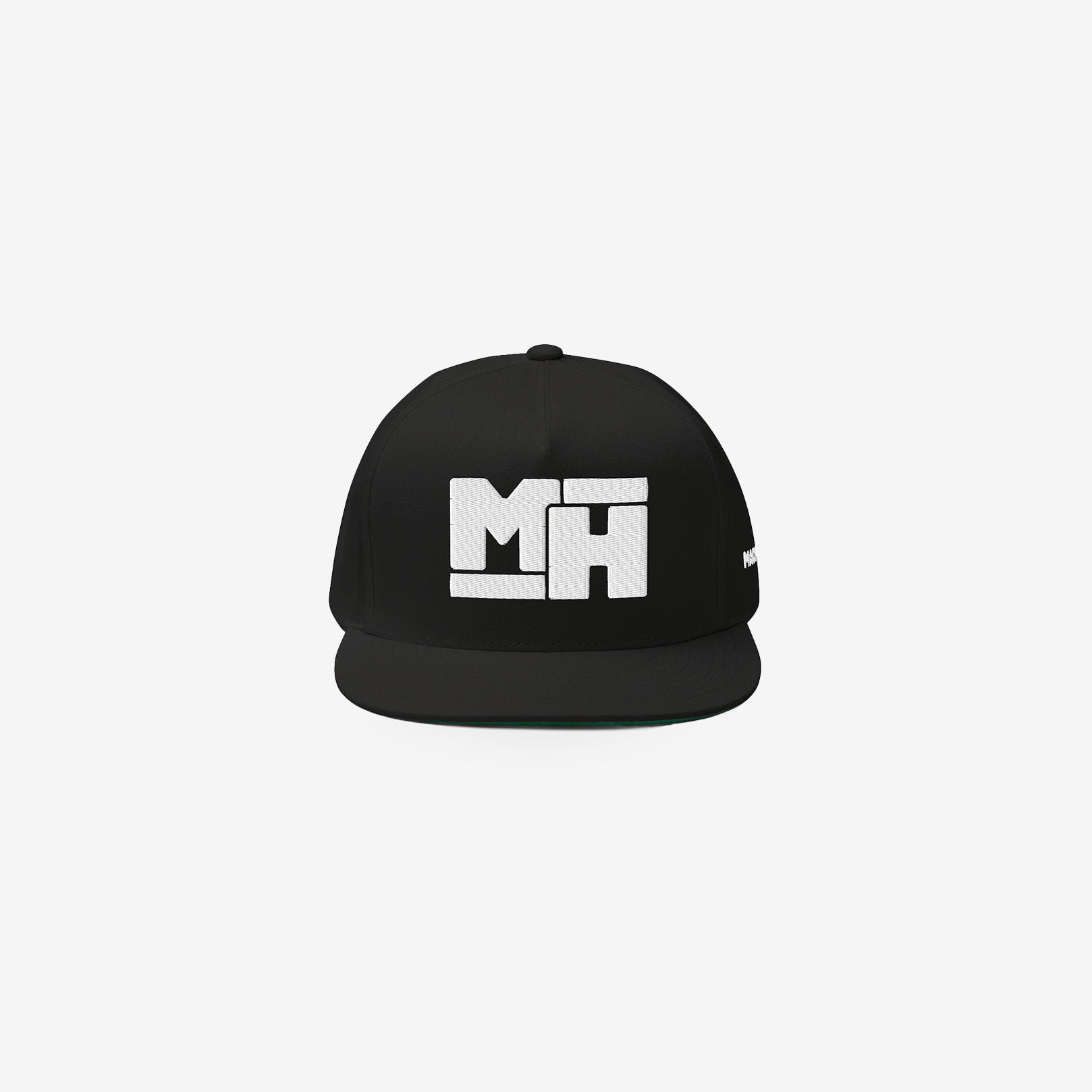 MadHaus Black 5 Panel Retro Hat with White Logo