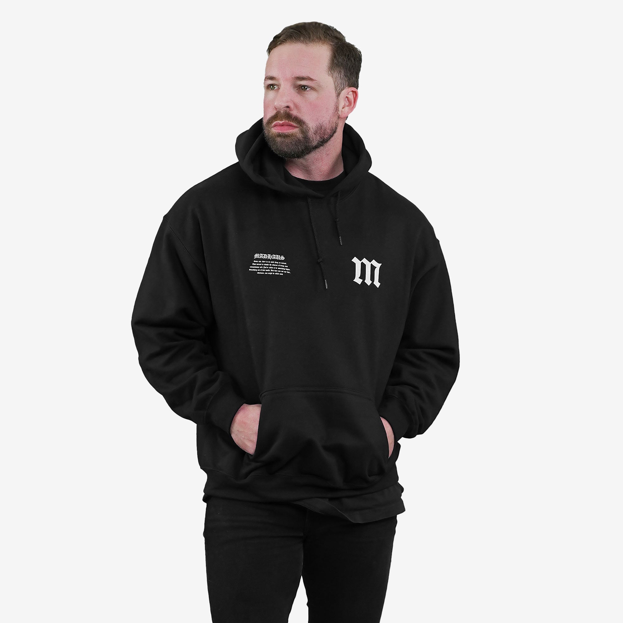 MadHaus Blackletter Men's Women's Pullover Hoodie Streetwear