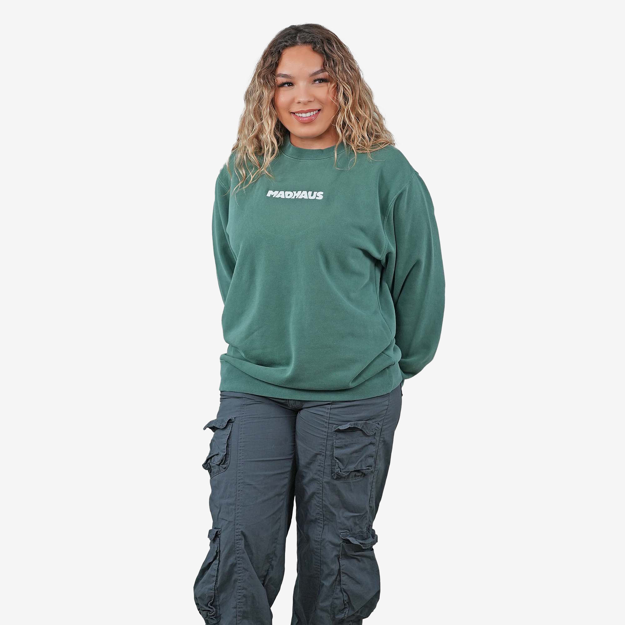 MadHaus | Men's Women's Pigment Dyed Crewneck Sweatshirt Streetwear