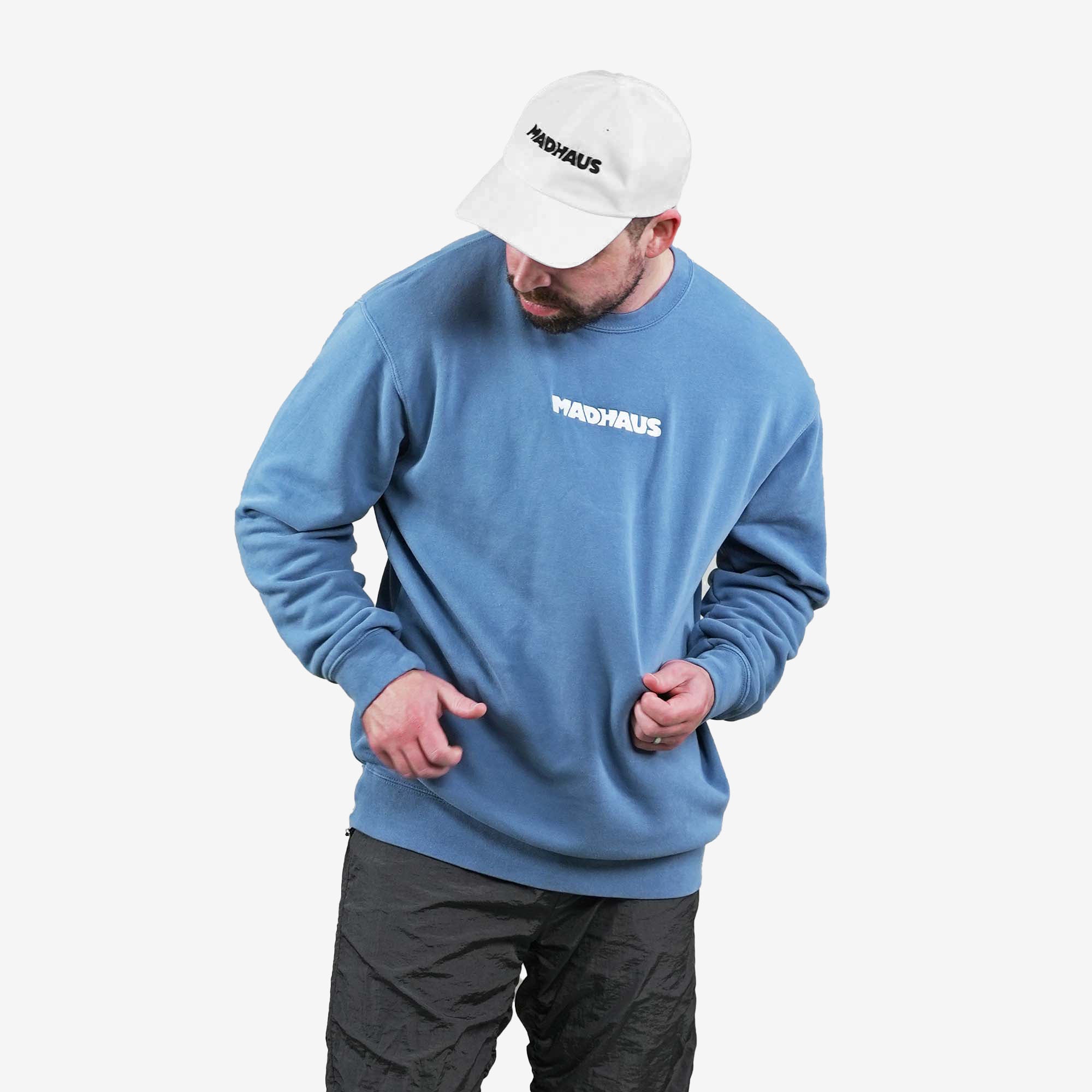 MadHaus | Pigment Dyed Crewneck - Slate Blue