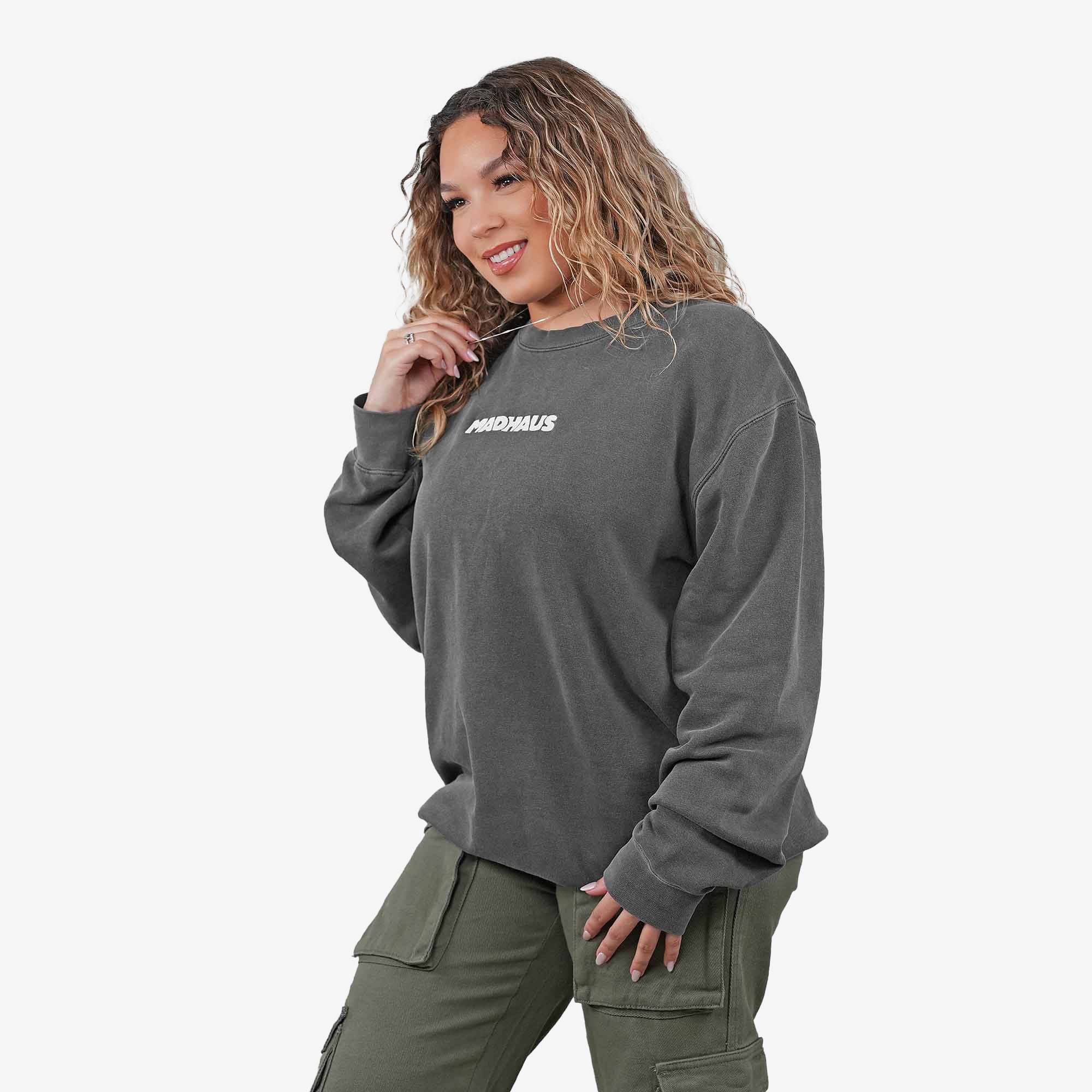 MadHaus | Men's Women's Pigment Dyed Crewneck Sweatshirt Streetwear